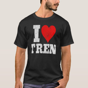 Grappig workout Quote, I Love Tren Design, Cool bo T-shirt