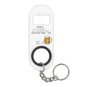 Grappig Workweek Evolutie Bier Mini Flessenopener (Achterkant)