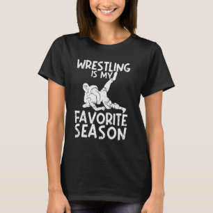 Grappig worstelaar fan sport worstelen is mijn fav t-shirt