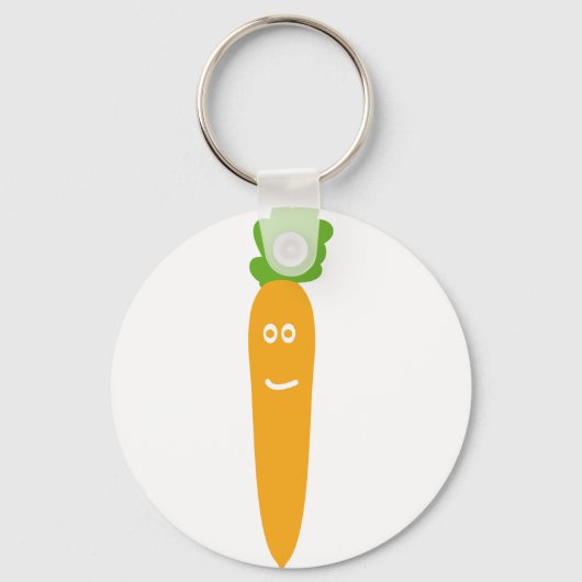 grappig wortelpictogram sleutelhanger (Voorkant)