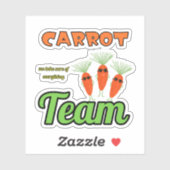 Grappig wortels team sticker (Vel)