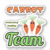 Grappig wortels team sticker (Voorkant)