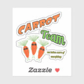 Grappig wortels team sticker (Vel)