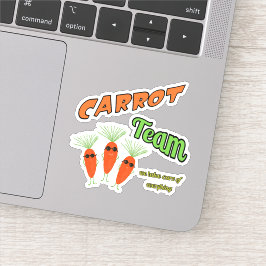 Grappig wortels team sticker