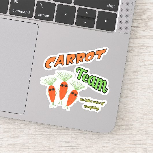 Grappig wortels team sticker (Detail)