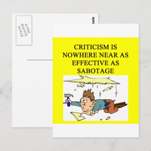 grappig wraakwoord briefkaart (Voorkant / Achterkant)