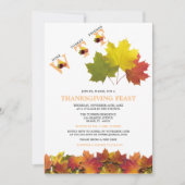 Grappig WTF Fall Leaves Rozen Thanksgiving Feest Kaart (Voorkant)