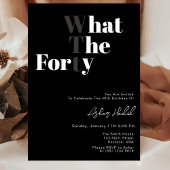 Grappig WTF Volwassen 40ste verjaardag Kaart