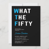 Grappig WTF Volwassene 50e Verjaardagsfeestje Kaart (Voorkant)