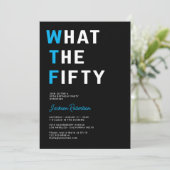 Grappig WTF Volwassene 50e Verjaardagsfeestje Kaart (Staand voorkant)