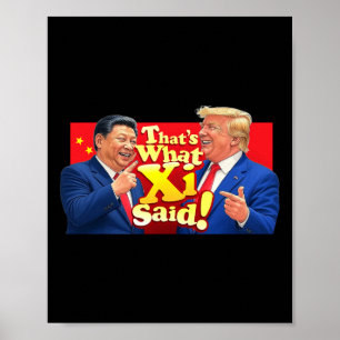 Grappig Xi en Trump Lachend Shirt - Dat is Wat Ze Poster