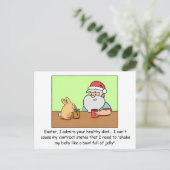 Grappig X'mas Briefkaart: Kerstman klaagt over baa Feestdagenkaart (Staand voorkant)