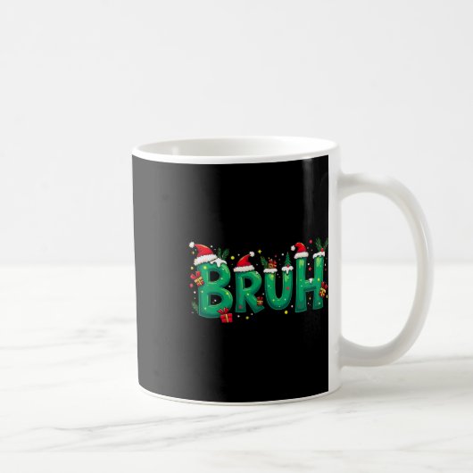 Grappig Xmas Bruh Koffiemok (Rechts)