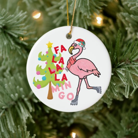 Grappig Xmas Roze Flamingo Kerst Humor Ornament (Boom)