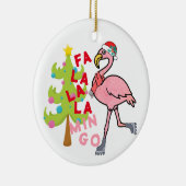 Grappig Xmas Roze Flamingo Kerst Humor Ornament (Rechts)