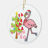 Grappig Xmas Roze Flamingo Kerst Humor Ornament (Links)