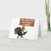 Grappig Xmas Turkije Feestdagen Kaart (Achterkant)