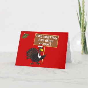 Grappig Xmas Turkije Feestdagen Kaart