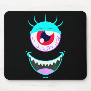 Grappig Y Monster Oogbal Gezicht Halloween Muismat