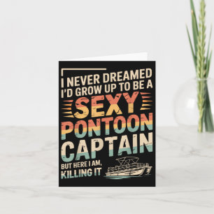 Grappig Y Pontoon Captain Mannen Vrouwen Cool Pont Kaart
