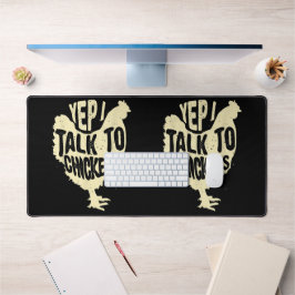 Grappig yep ik praat met kippen cadeau koele dier  bureaumat