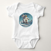 Grappig Yeti Legend Snowboarden Winter Avontuur Romper (Voorkant)