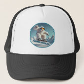 Grappig Yeti Legend Snowboarden Winter Avontuur Trucker Pet (Voorkant)