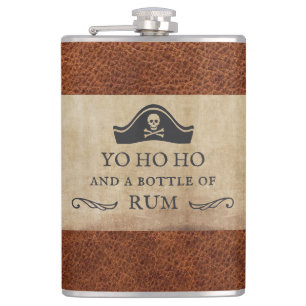 Grappig Yo Ho Ho en een fles Rum Pirate Heupfles