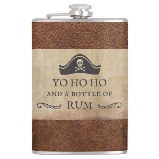 Grappig Yo Ho Ho en een fles Rum Pirate Heupfles (Voorkant)