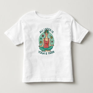 Grappig Yoga Brei Ontwerp Kinder Shirts