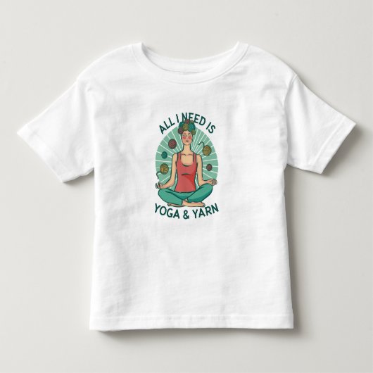 Grappig Yoga Brei Ontwerp Kinder Shirts (Voorkant)