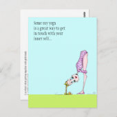 Grappig yoga humor stelt briefkaart voor - moet te (Voorkant / Achterkant)