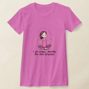 Grappig yoga meisje t-shirt