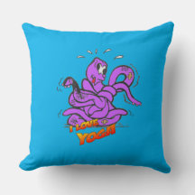 Grappig Yoga Octopus Cust. Sierkussens