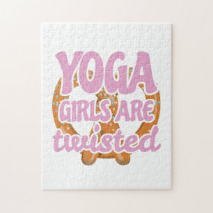 Grappig Yoga Quote Gift Yoga Girls zijn verdraaid  Legpuzzel
