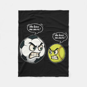 Grappig Zachte Voetbal Meisje Vrouwen Dochter Ze H Fleece Deken