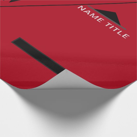 Grappig Zakelijk Inpakpapier Aangepaste Naam Tekst (Hoek)