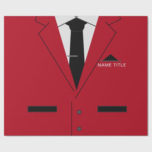 Grappig Zakelijk Inpakpapier Aangepaste Naam Tekst (Vlak)