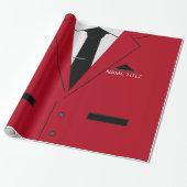 Grappig Zakelijk Inpakpapier Aangepaste Naam Tekst (Uitgerold)