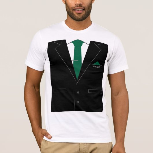 Grappig zakelijk T-shirt met aangepaste tekstnaam (Voorkant)