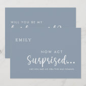 Grappig Zal je mijn bruidsmeisje zijn Voorstelkaar Kaart (Voorkant / Achterkant)