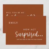 Grappig Zal je mijn bruidsmeisje zijn Voorstelkaar Kaart (Voorkant / Achterkant)