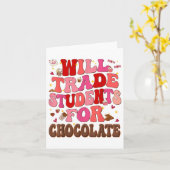 Grappig zal studenten ruilen voor chocolade Valent Kaart (Gele Bloem)