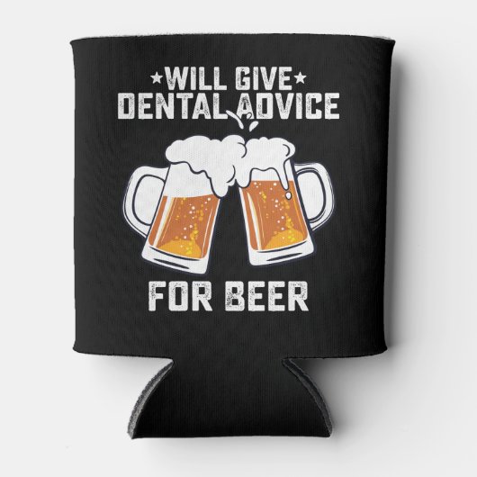 Grappig zal tandheelkundig advies geven voor bier blikjeskoeler (Voorkant)