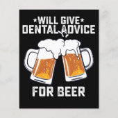 Grappig zal tandheelkundig advies geven voor bier flyer (Voorkant)