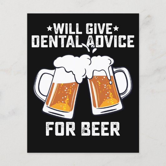 Grappig zal tandheelkundig advies geven voor bier flyer (Voorkant)
