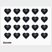 Grappig zal zwemmen spek zwemmen ontbijt hart sticker (Vel)
