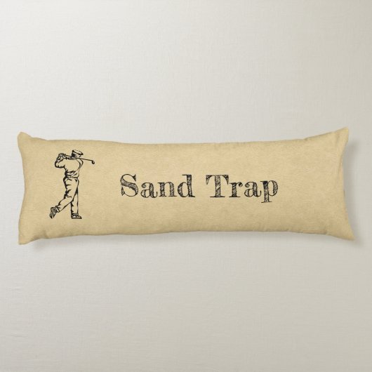 Grappig Zandval Golf Design Leer Look Sport Lichaamskussen (Achterkant)
