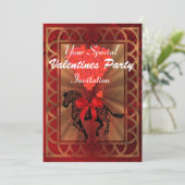 Grappig zebra & liefdeshart Valentijns  feest Kaart (Staand voorkant)