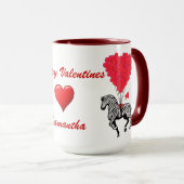 Grappig zebra love hart Valentijnse Mok (Voorkant rechts)
